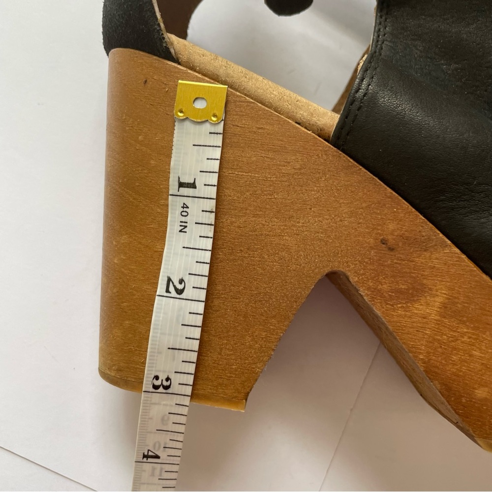 Free People Black and Brown Chunky Heel Shoes - Picture 3 of 10